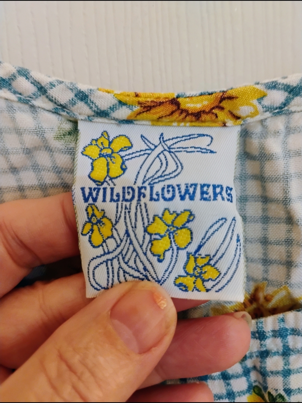 Wildflowers Yellow Sunflower Gingham Shift Mini Dress - Picture 2 of 7
